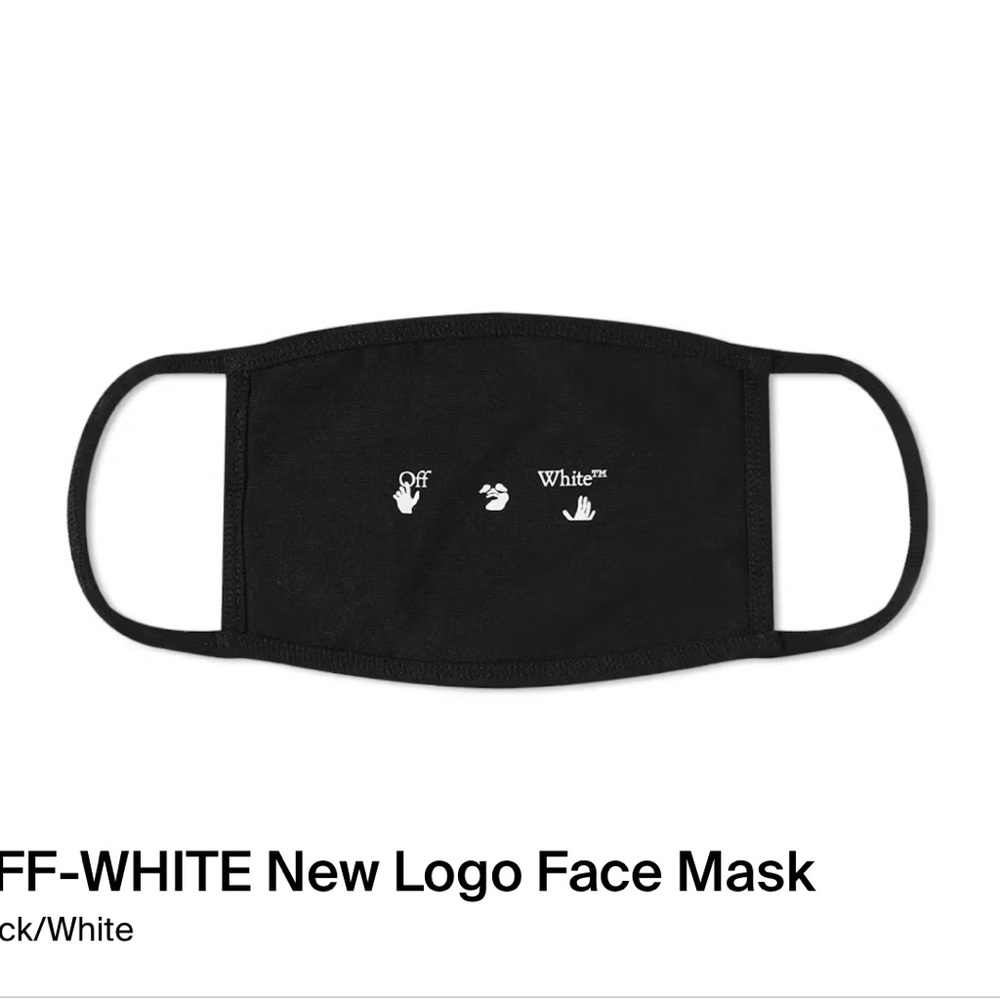 Off-White Black Mask with White Logo